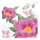 Pacote Com 20 Guardanapos De Papel 33x33cm Rose Fantasy Napkin